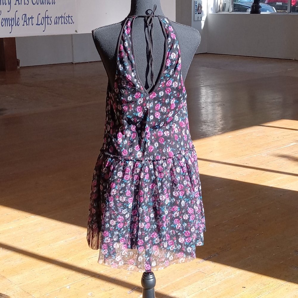 Urban Outfitters Kimchi blue pink and blue floral sheerBaby dress - Picture 4 of 12